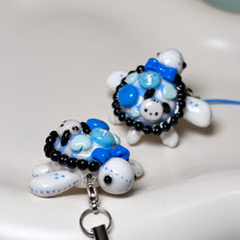 Mini Blue Puppy Turtle Charm