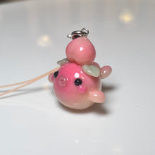 Peach Kissing Whale Charm