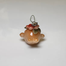 Fall Floral Kissing Whale Charm