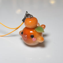 Tangerine Kissing Whale Charm