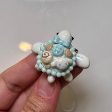 Mini Pastel Blue Puppy Turtle Charm