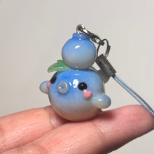 Blueberry Kissing Whale Charm