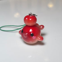Cherry Kissing Whale Charm