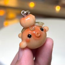 Pumpkin Kissing Whale Charm
