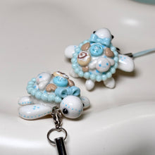 Mini Pastel Blue Puppy Turtle Charm