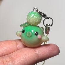 Melon Kissing Whale Charm