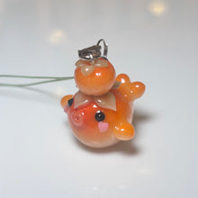 Persimmon Kissing Whale Charm