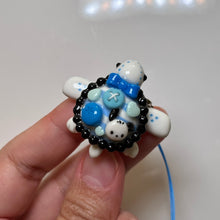 Mini Blue Puppy Turtle Charm
