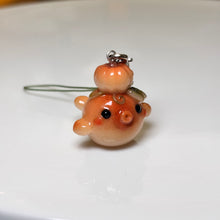 Pumpkin Kissing Whale Charm