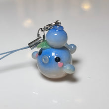 Blueberry Kissing Whale Charm