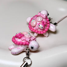 Mini Pink Bunny Turtle Charm