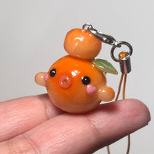 Tangerine Kissing Whale Charm